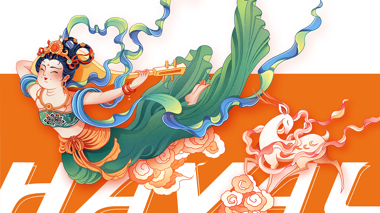 敦煌插画联名插画